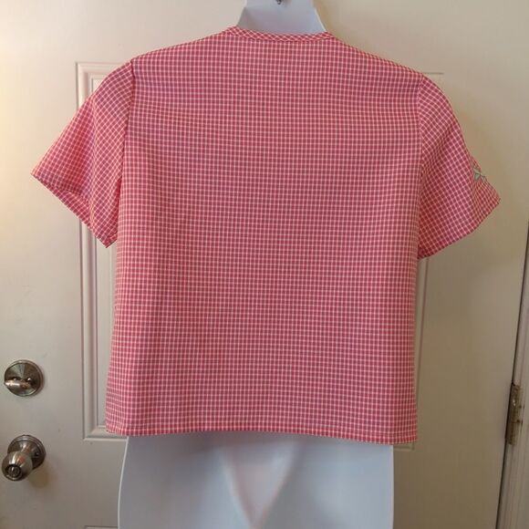 BonWorth fuchsia and white button front shirt with appliques - Picture 8 of 11